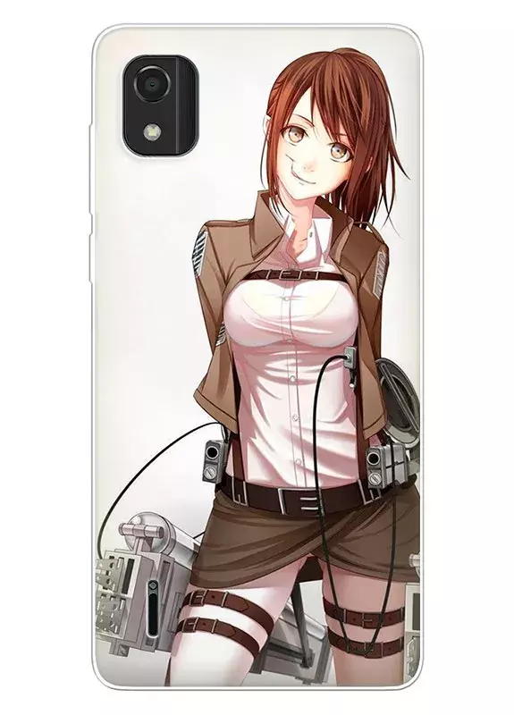 Nokia C2 2nd Edition чехол - Атака на титанов Attack on Titan Микаса Аккерман ухмыляется