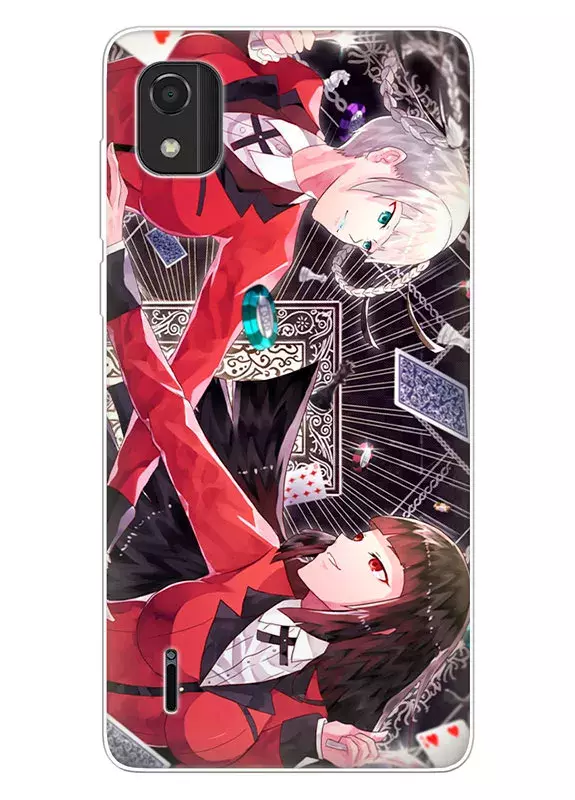 Nokia C2 2nd Edition чехол - Безумный азарт Маньяк азартных игр Какэгуруи Kakegurui Compulsive Gambler Юмэко Джабами и Кирари Момобами состязаются