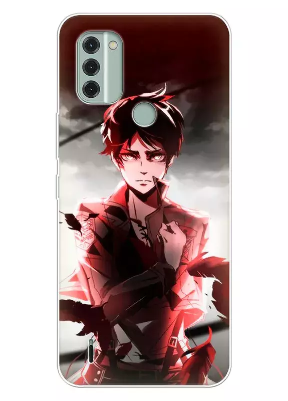 Nokia C31 чехол - Атака на титанов Attack on Titan кровавый взгляд Эрена Йегера