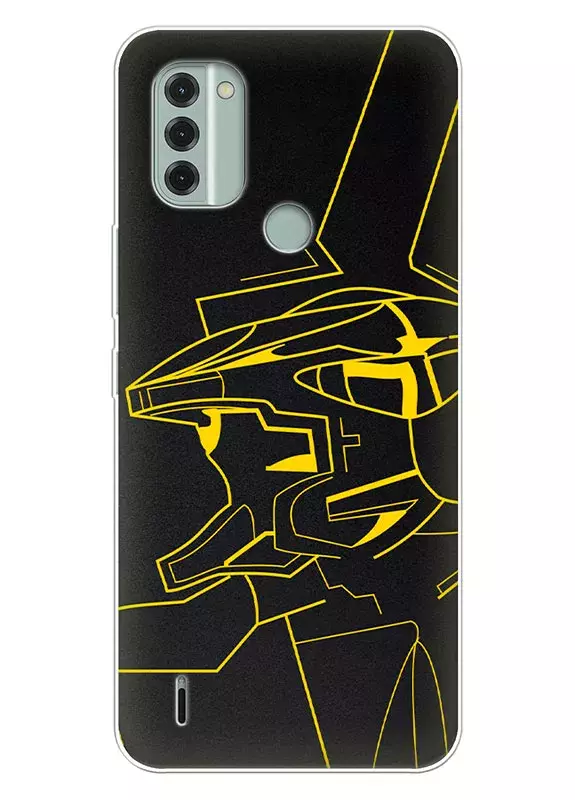 Чехол для Nokia C31 - Евангелион Unit-01 желтый вектор-арт 