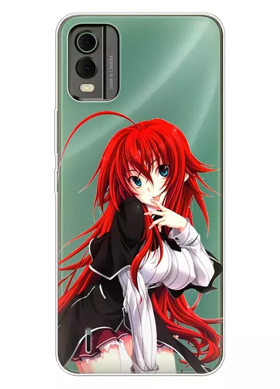Nokia C32 чехол из прозрачного силикона - High School Риас Гремори
