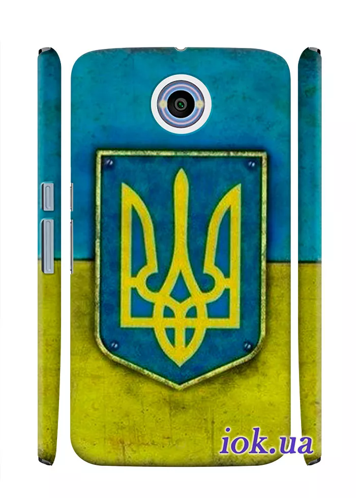 Чехол для Nexus 6 - Флаг и Герб Украины
