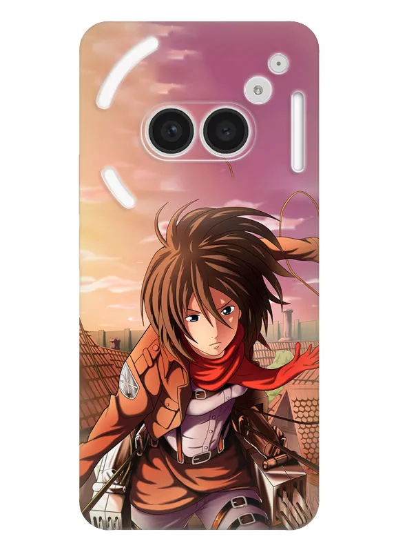 Nothing Phone 2a чехол - Атака на титанов Attack on Titan Микаса Аккерман крупным планом