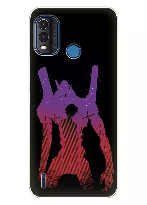 Nokia G11 Plus чехол из силикона - Евангелион Берсерк фон
