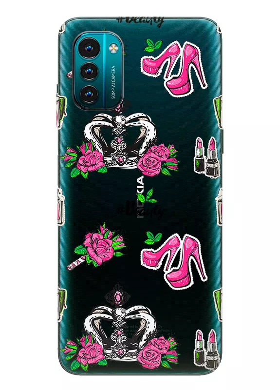 Чехол для Nokia G21 с красивым женским дизайном