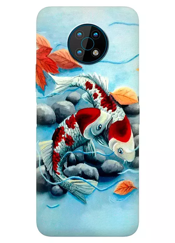 Nokia G50 силиконовый чехол с картинкой - Любовь рыбок