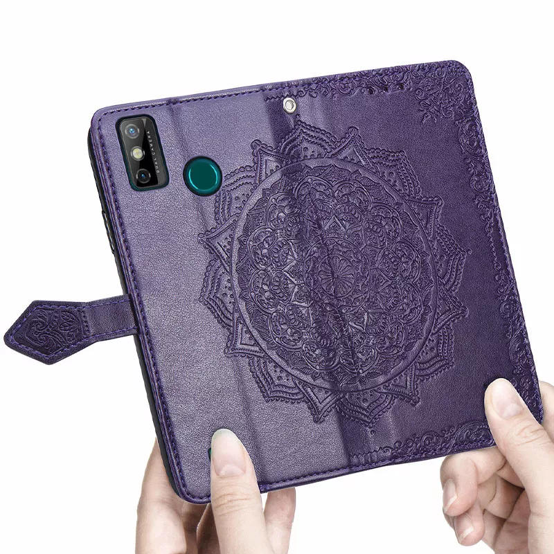 Кожаный чехол (книжка) Art Case с визитницей для TECNO Spark 6 Go, Фиолетовый