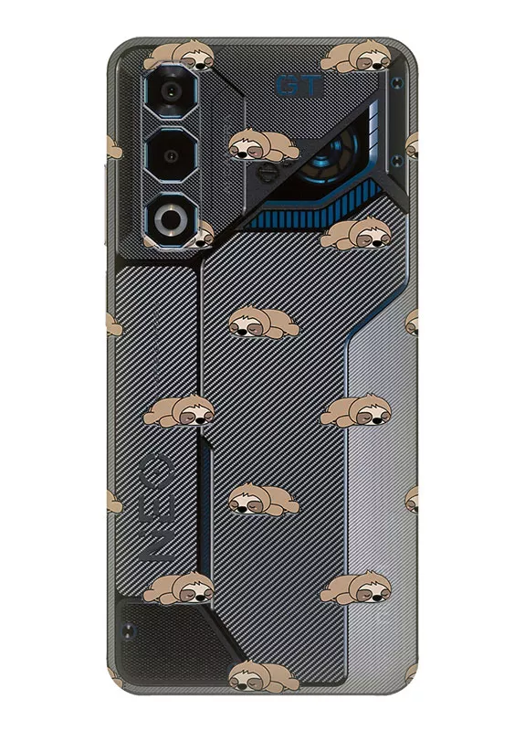 Чехол для ЗТЕ Нубия Нео 3 ДЖт с прозрачным рисунком из силикона - Спящие ленивцы