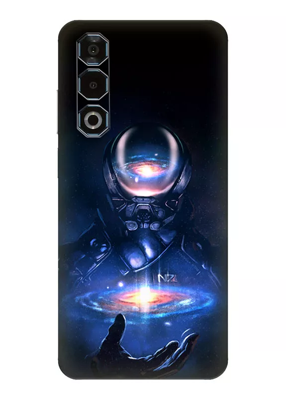 Чехол для ZTE Nubia Neo 3 GT - Mass Effect Масс Эффект галактика в руках Шепарда