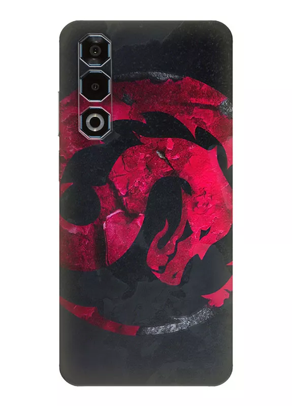 Чехол для ZTE Nubia Neo 3 GT - каменное кровавое лого Мортал Комбат