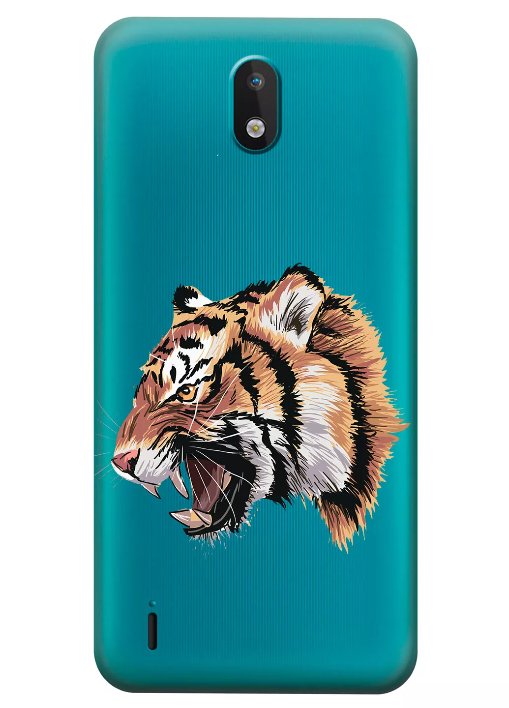  Прозрачный чехол для Nokia 1.3 - Тигр