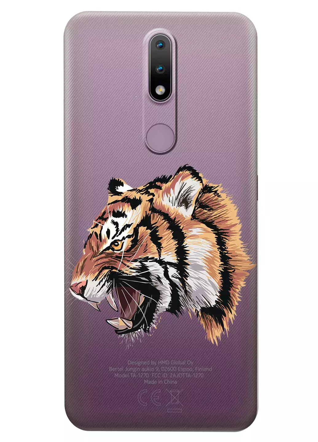 Чехол для Nokia 2.4 - Тигр
