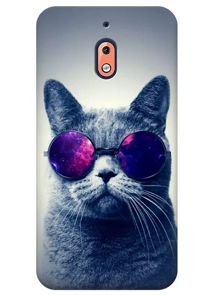 Чехол для Nokia 2.1 - Кот в очках