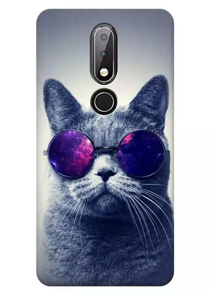 Чехол для Nokia 6.1 Plus - Кот в очках