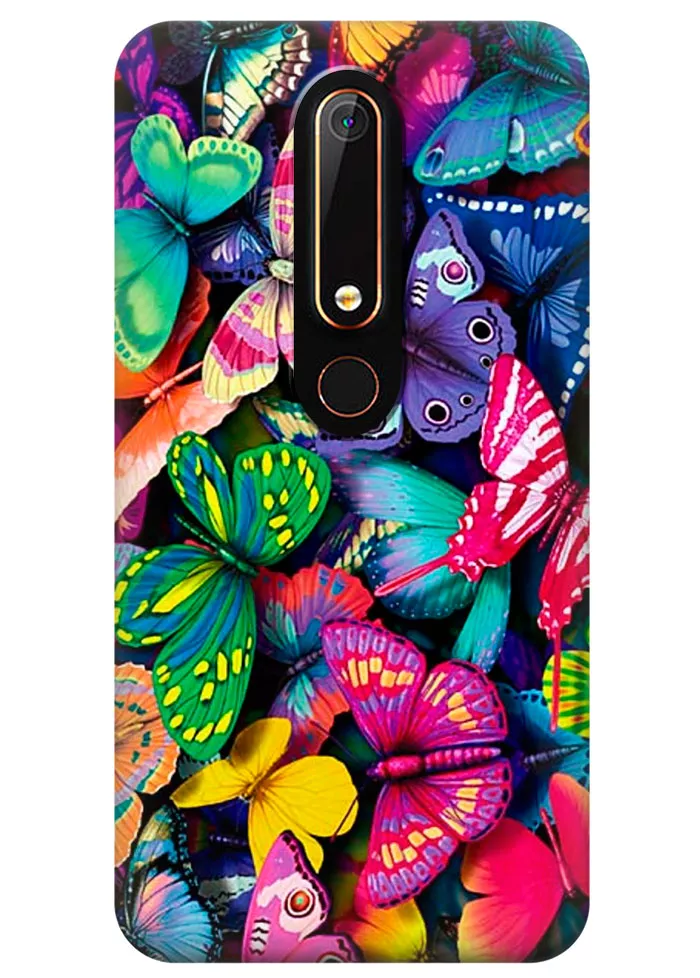 Чехол для Nokia 6.1 - Бабочки