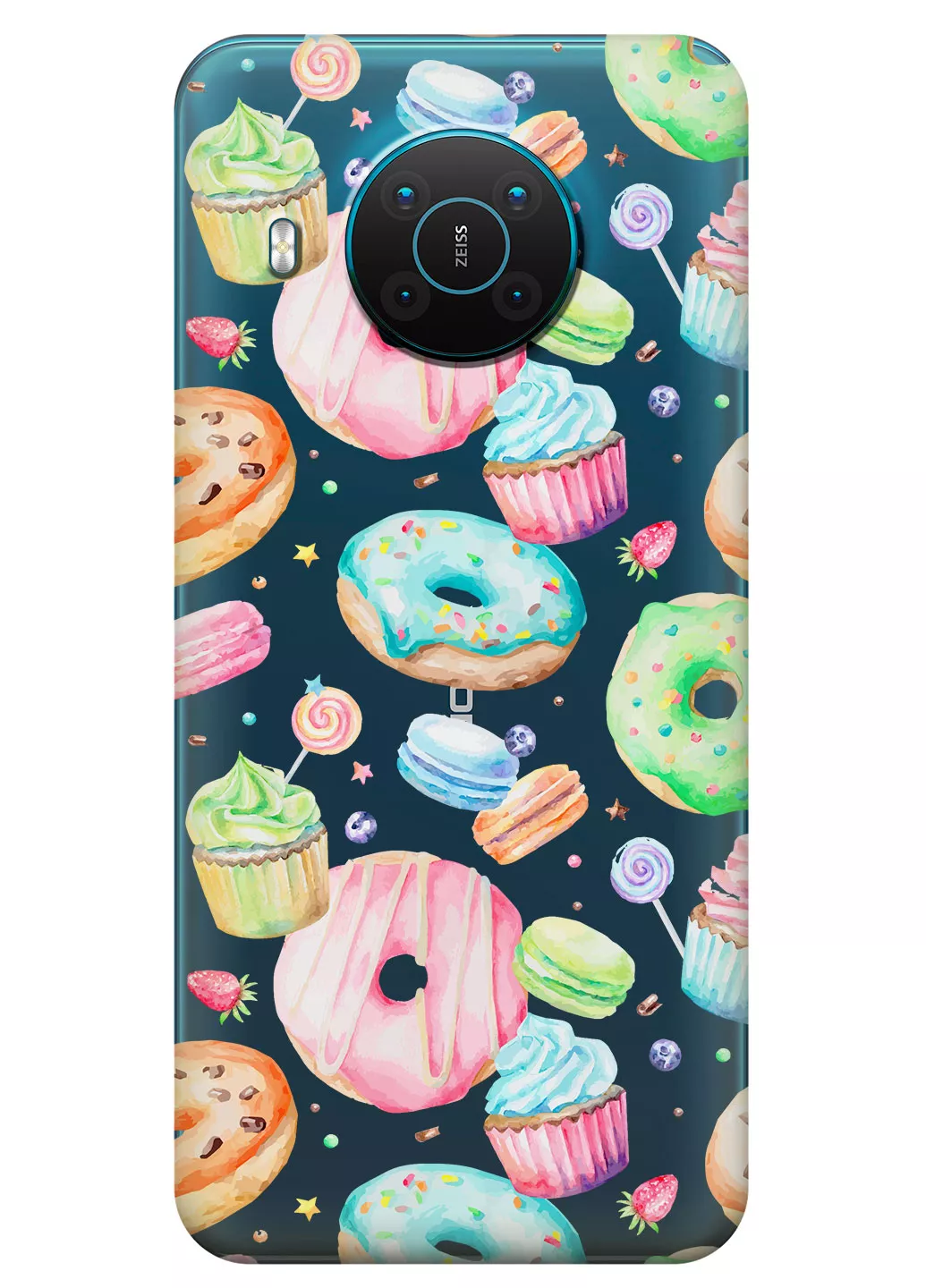 Чехол для Nokia X20 - Пончики