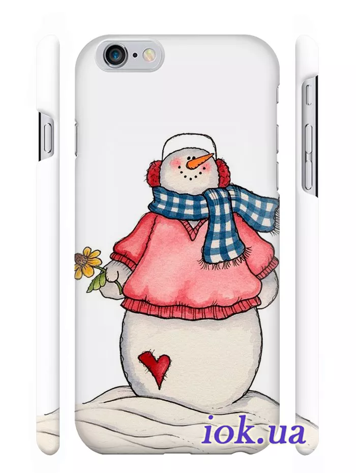 Чехол для iPhone 6 Plus - Рождественский снеговик 