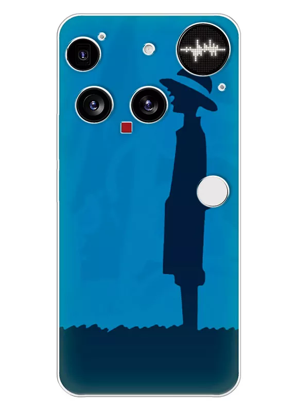 Nothing Phone 3 чехол - Ван-Пис One Piece Луффи стоит в ожидании вектор-арт
