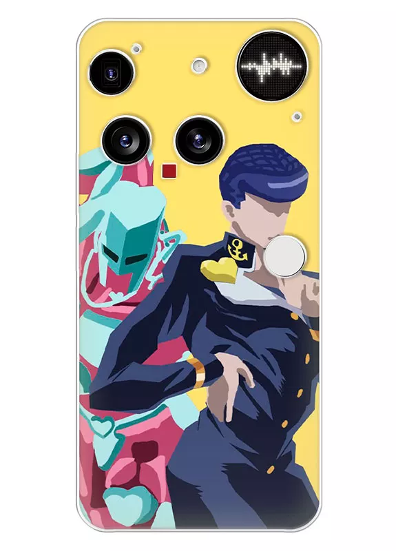 Nothing Phone 3 чехол - JoJo’s Bizarre Adventure Джоске Хигашиката и стенд Crazy Diamond вектор-арт