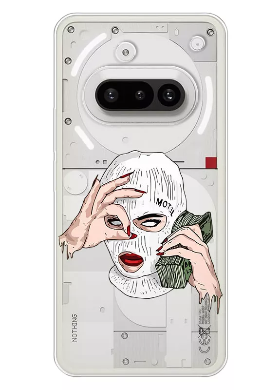 Силиконовый чехол для Nothing Phone 3A - Маска с пачкой валюты