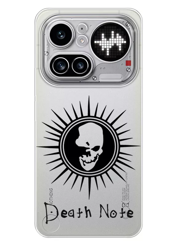 Nothing Phone 4A Pro чехол силиконовый - Death Note лого с черепом