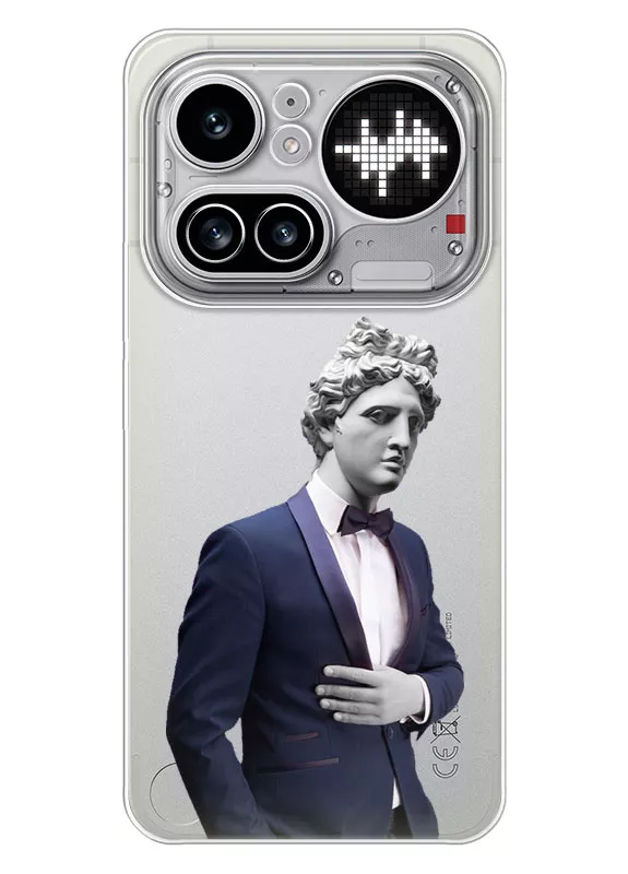 Nothing Phone (4a) Pro чехол силиконовый с дизайнерским рисунком искусства - Статуя 1