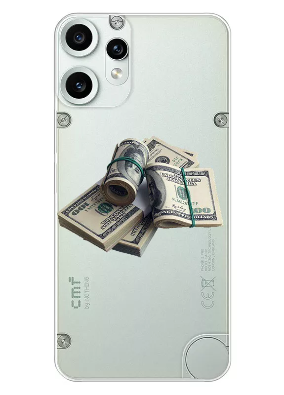 Силиконовый чехол для Nothing CMF Phone 2 Pro - Cтопка банкнот