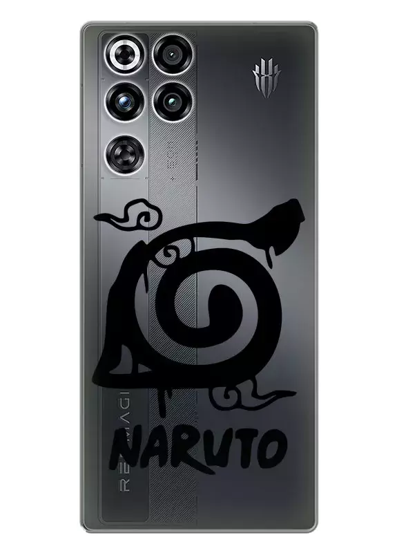 Чехол для Nubia RedMagic 11 Pro Plus из прозрачного силикона - Naruto Just Do It Logo