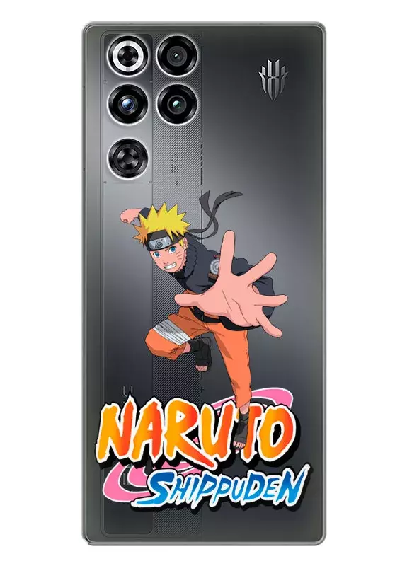 Чехол для Nubia RedMagic 11 Pro Plus из прозрачного силикона - Naruto Shippuden Logo