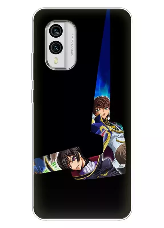 Бампер для Нокия Х30 из силикона - Code Geass Лелуш и Судзаку