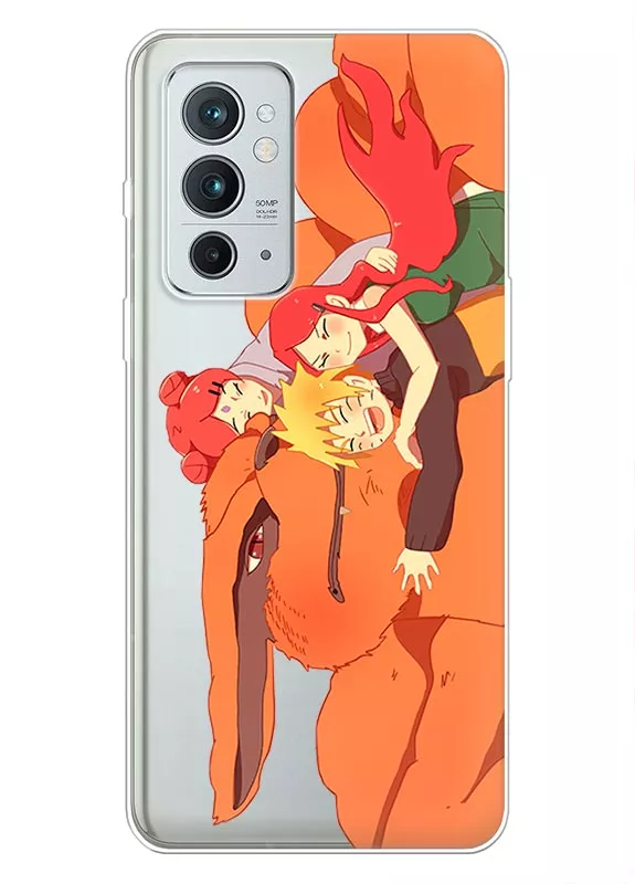 Чехол для OnePlus 9RT 5G Наруто с Курама и Сакура из прозрачного силикона