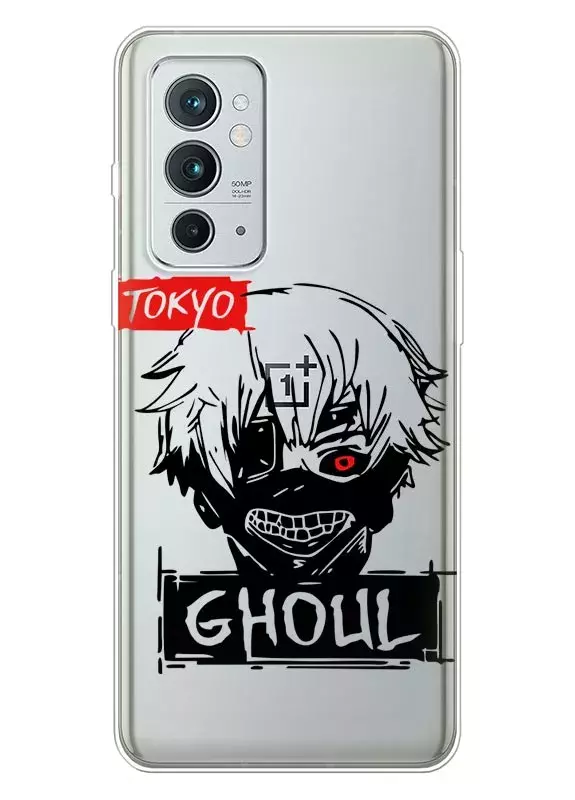 Чехол для ВанПлюс 9РТ Tokyo Ghoul Ken Kaneki Logo из прозрачного силикона