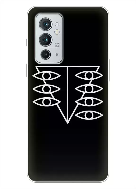 Чехол для OnePlus 9RT 5G - Евангелион Evangelion Triangle Eyes White Logo 