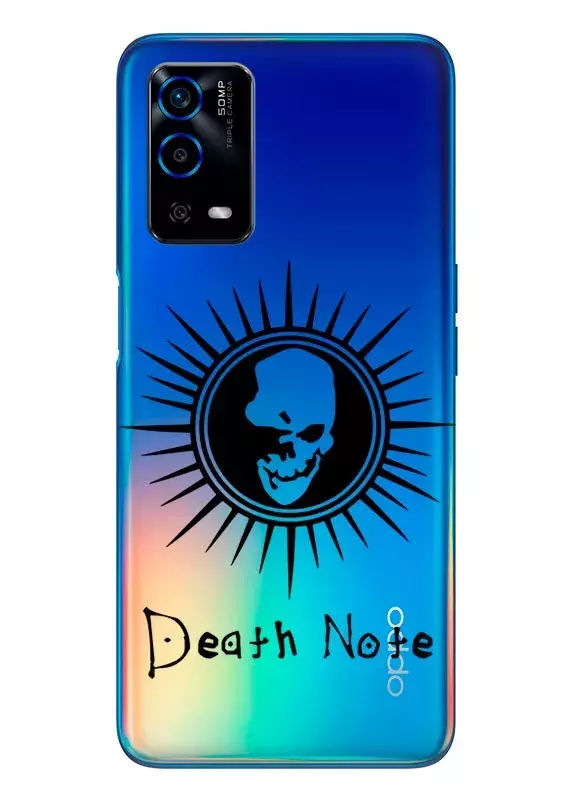 OPPO A55 чехол силиконовый - Death Note лого с черепом