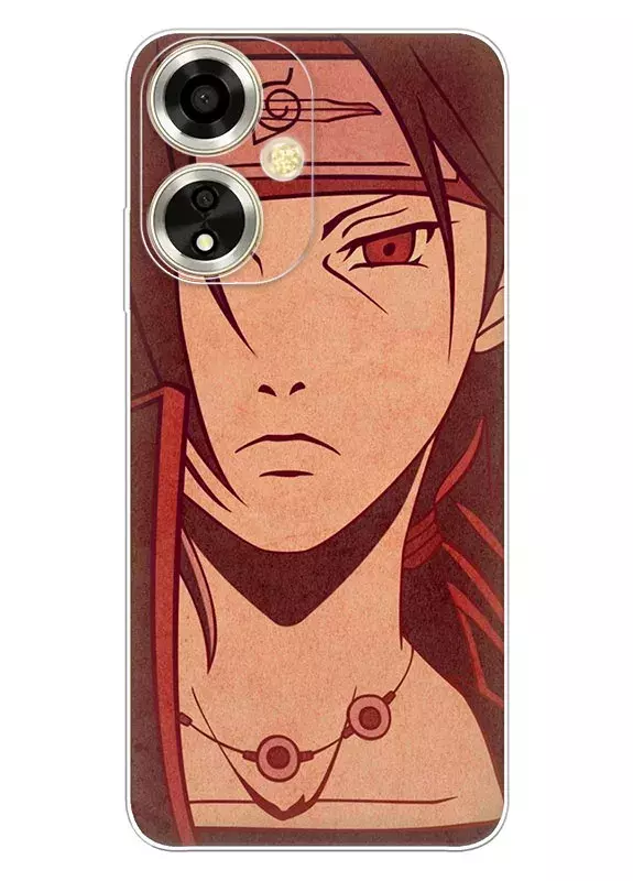 Чехол для OPPO A59 5G - Итачи Учиха крупным планом, Наруто и Боруто, Naruto and Boruto