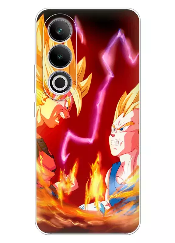 Чехол для OnePlus Ace 3V - Жемчуг дракона Драгонболл Dragon Ball противостояние желтого Сон Гоку между собой