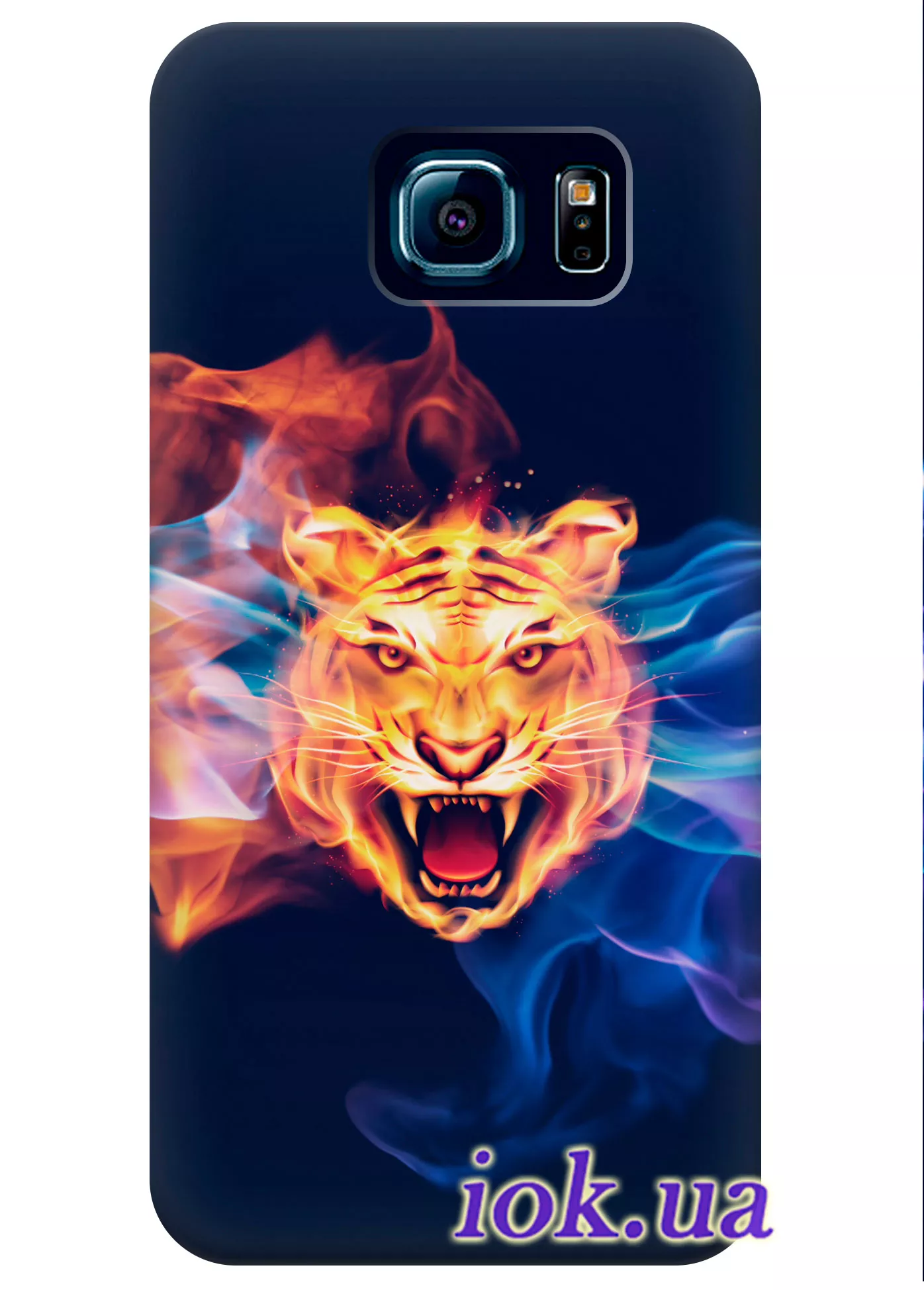 Чехол для Galaxy S6 - Тигр в огне