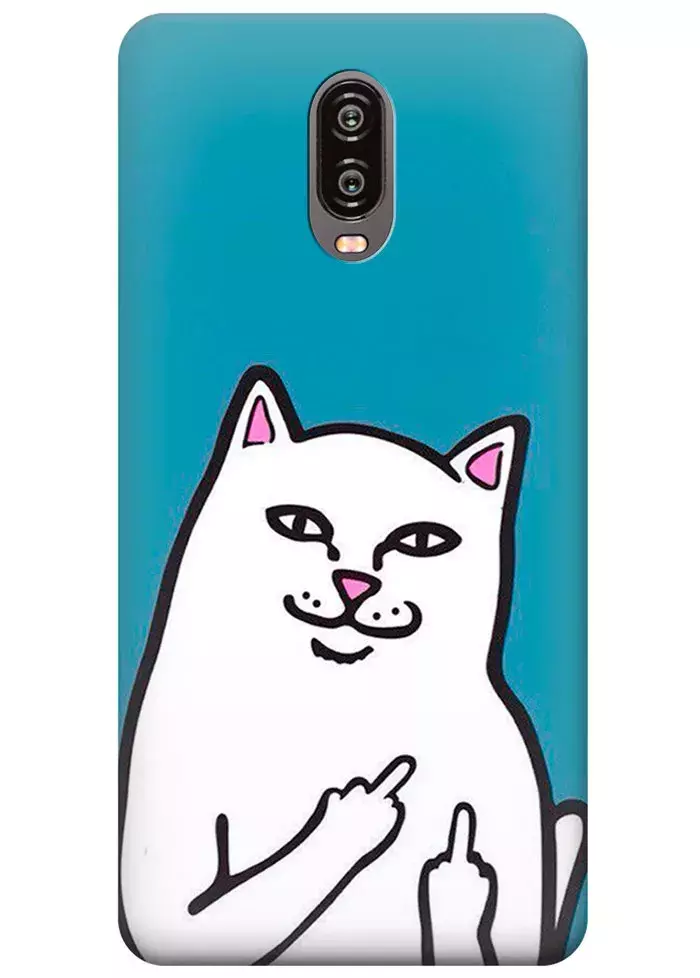 Чехол для OnePlus 6T - Кот с факами