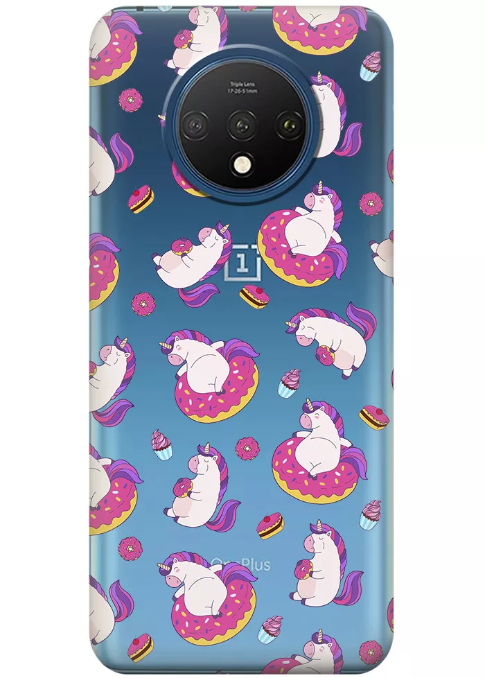 Чехол для OnePlus 7T - Смешные единороги