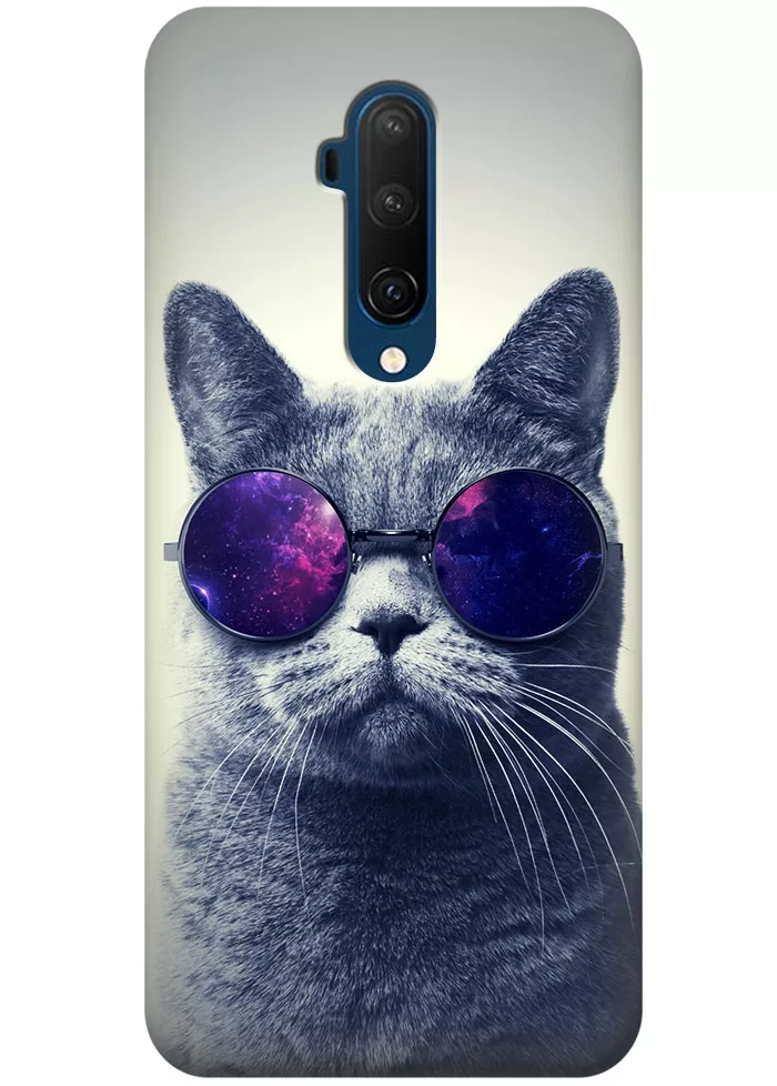Чехол для OnePlus 7T Pro - Кот в очках