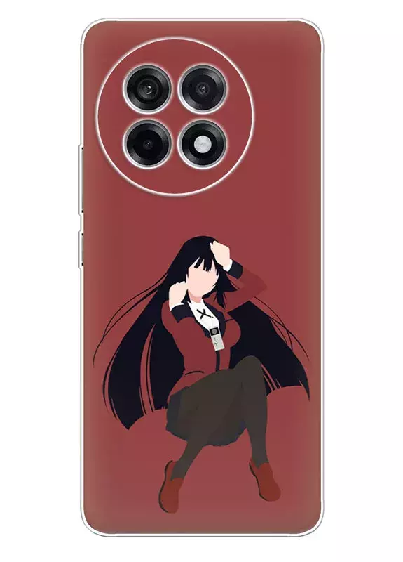 OnePlus 13R чехол - Безумный азарт Маньяк азартных игр Какэгуруи Kakegurui Compulsive Gambler Юмэко Джабами присела вектор-арт