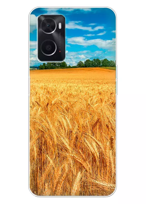 OPPO A76 силиконовый чехол с картинкой - Пшеница и небо