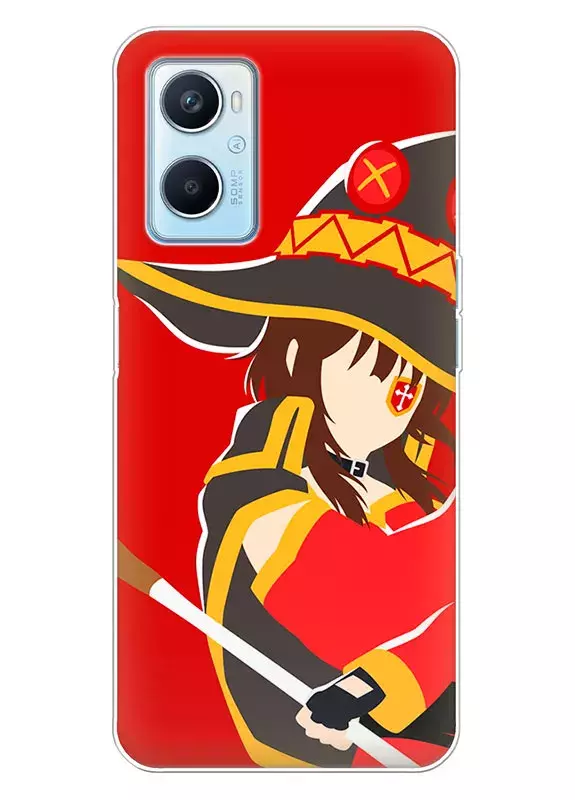 Бампер для OPPO A96 - Коносуба KonoSuba Мегумин вектор-арт 