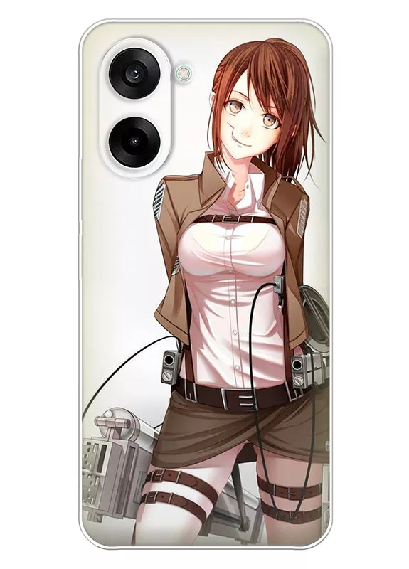 OnePlus Ace 5 Racing чехол - Атака на титанов Attack on Titan Микаса Аккерман ухмыляется
