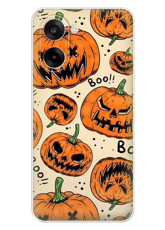 Чехол с тыквами для OnePlus Ace 5 Racing - Boo Pumpkins