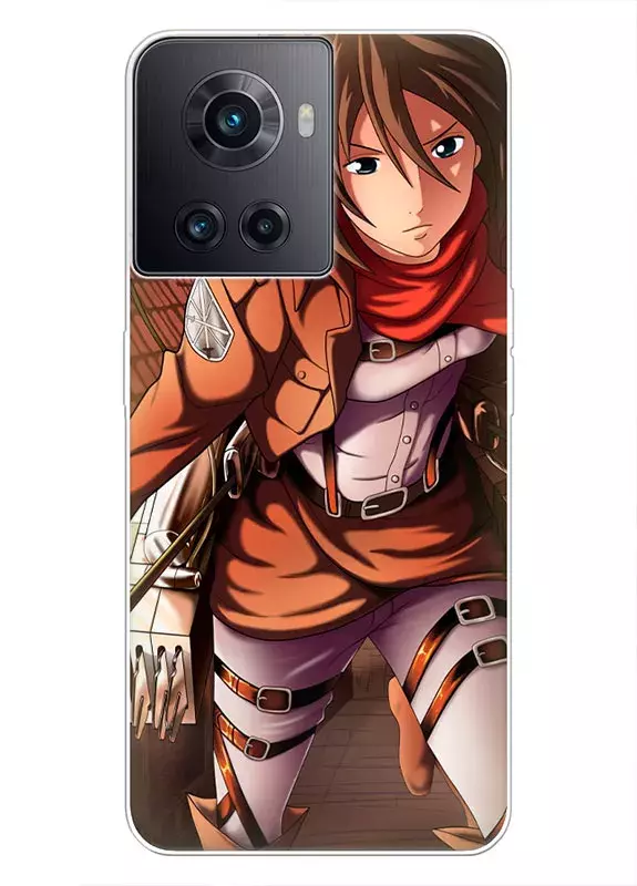 OnePlus Ace чехол - Атака на титанов Attack on Titan Микаса Аккерман крупным планом
