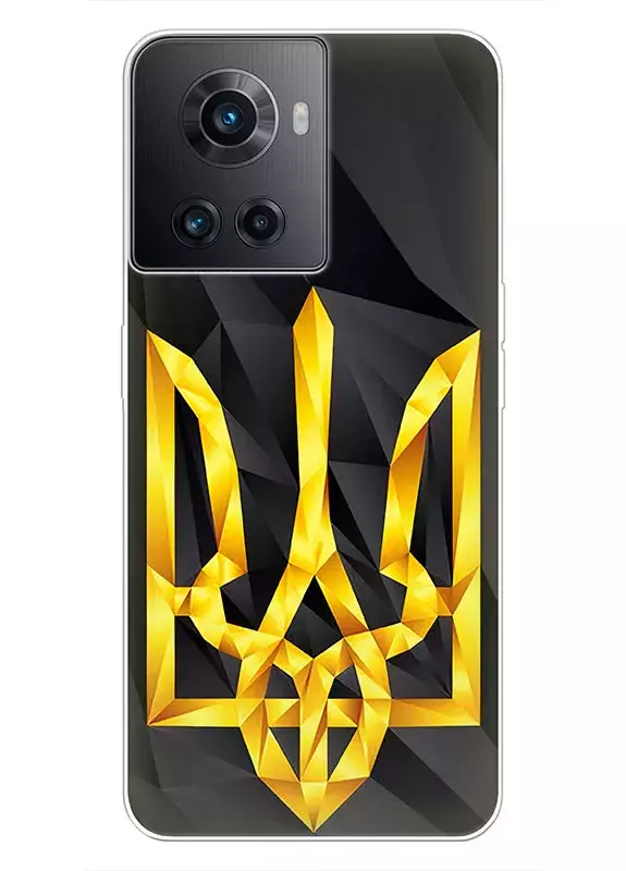 Чехол на OnePlus Ace с геометрическим гербом Украины