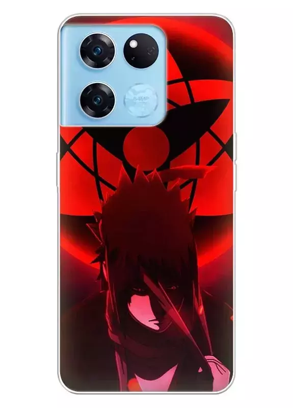 Бампер для OnePlus Ace Racing из силикона - Шаринган Саскэ Учиха