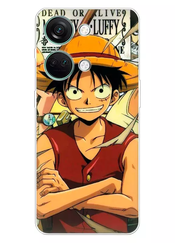 OnePlus Nord 3 чехол - Ван-Пис One Piece уверенный Луффи улыбается