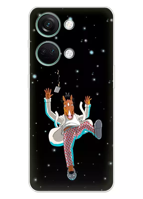 Чехол для OnePlus Nord 3 с мультиком BoJack Horseman - Конь БоДжек в космосе дезориентирован